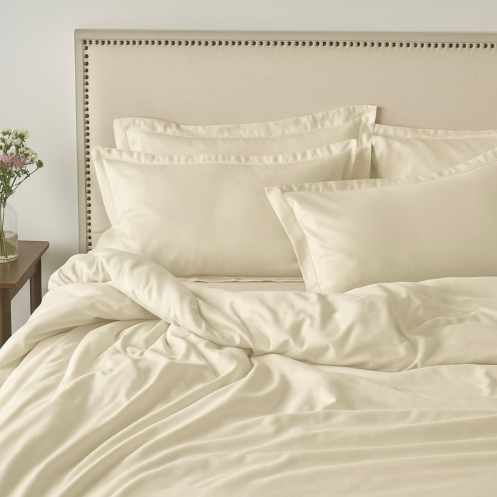 Classic Luxe Duvet Cover | 600 Thread Count in Ivory